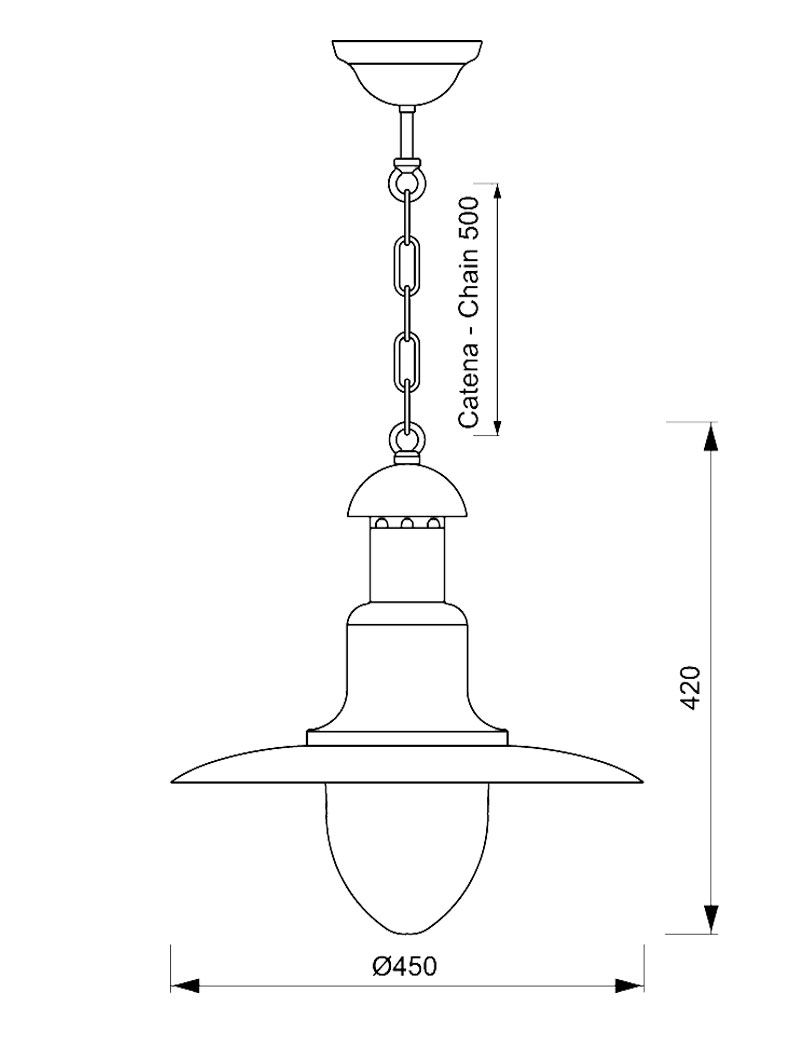 Antikmagasinet Marin Taklampa - Stor